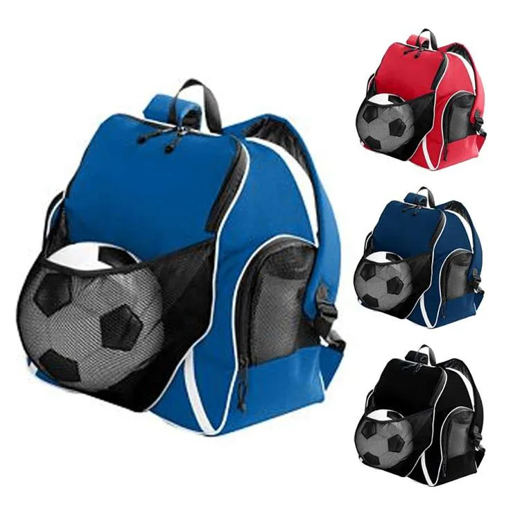 Football Team Sport Backpack,Sports Ball Backpack Zippered Mesh Side