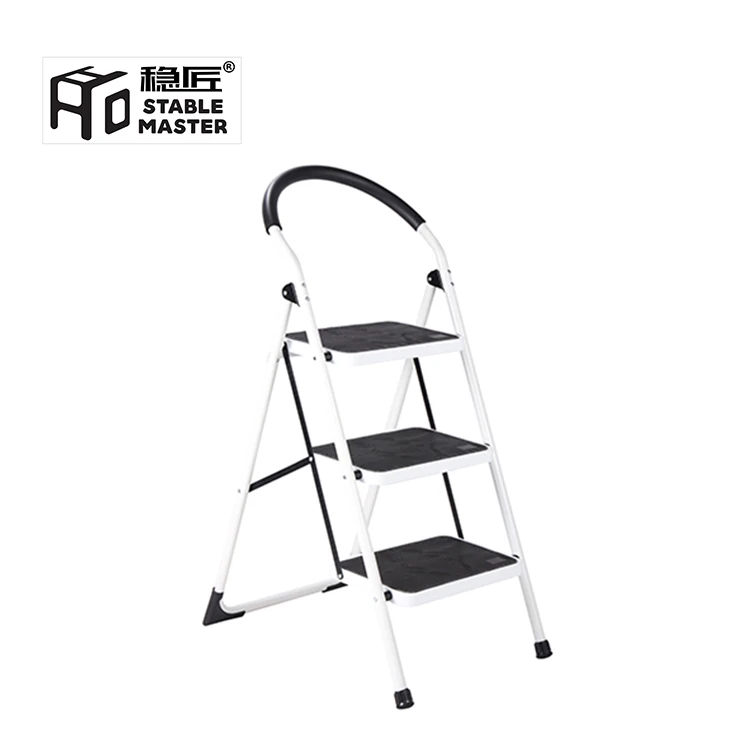 
SM-TT6013A Household Steel Outdoor Cheap 3 Step Modern Metal Stairs Ladder 150kg Max load 