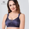 Dark blue comfortable nursing bra plus size wirefree bra