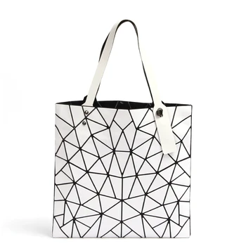 Fashion Geometric Women Bag Pu Leather Casual Tote Ladies Handbag Hot ...