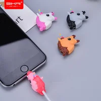 

SIKAI Cartoon Unicorn Animal 3D Cable Phone Accessories Silicone Type-C USB Charger Cable Protector Cable Animal Bite