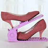 Creative adult storage adjustable double layer plastic shoe rack