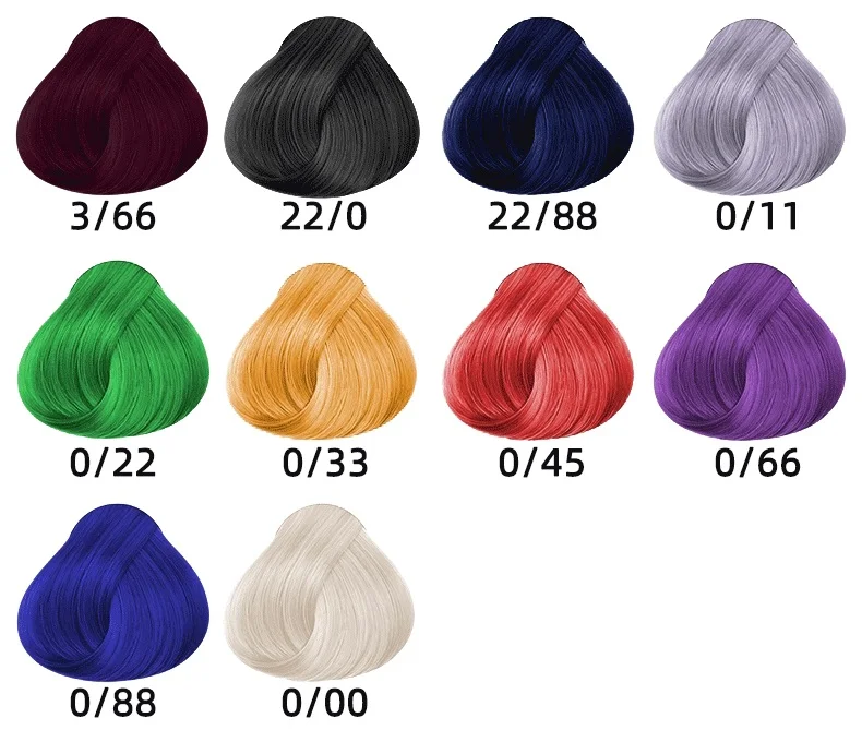 54 Colors New Design Hot Sale Factory Price Cover White Hair Professional Hair Dye Cream Low