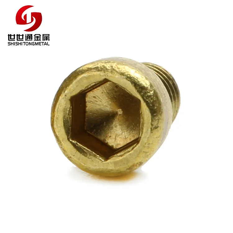 
DIN 912 M3*5HM Hexagon Socket Head Machine Thread Finish Plain Brass Caps Screws 