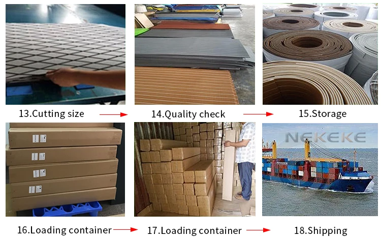 NEKEKE synthetic teak decking flooring eva foam deck pad sheet durable