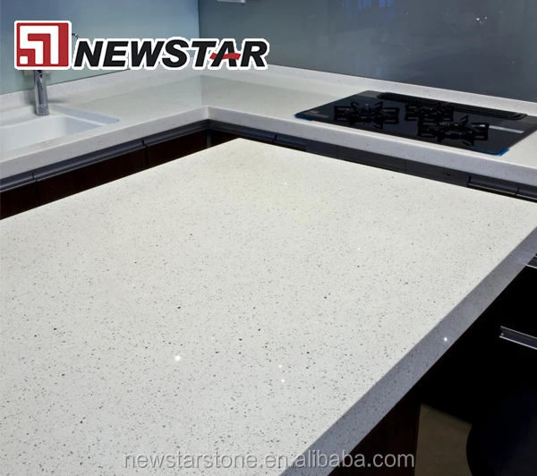 Crystal White Snow White Sparkle Quartz/ Prefab Quartz Stone Countertops For Wholesale Buy