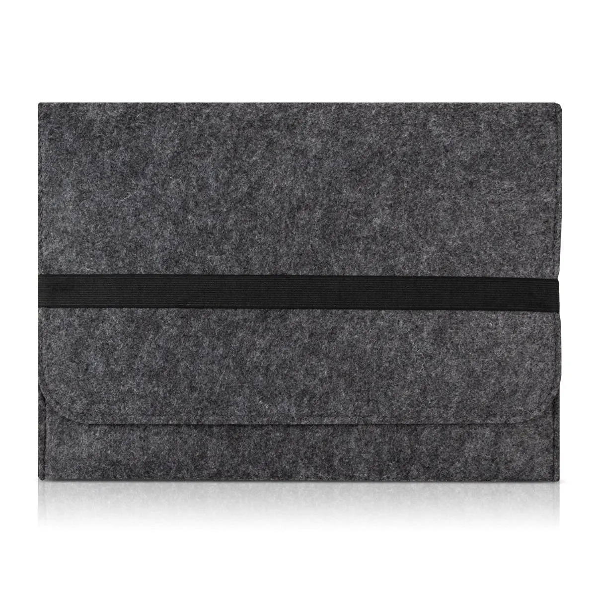kwmobile laptop cover felt case for 12,5" 13" 13,3" Laptop / Ultrabook - notebook bag protective cover in dark grey with internal pockets Inner dimensions: approx. 34,5 x 26 cm