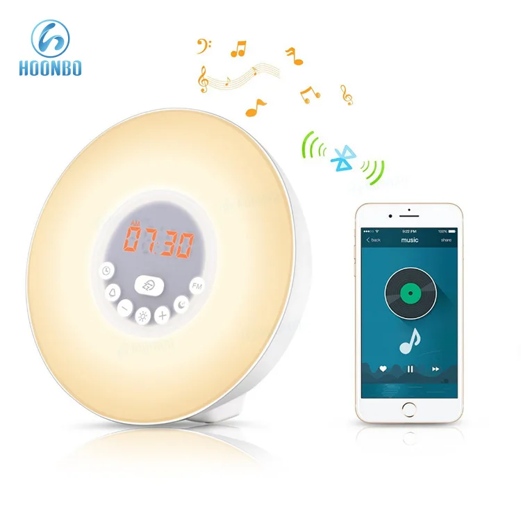 

Alarm Clock Radio Wireless Bluetooth Speaker, White