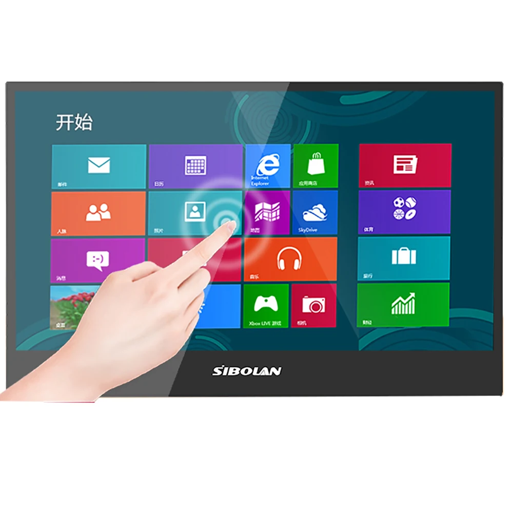 

Sibolan 13.3 Inch LCD UHD Portable Monitor Touch Screen 4k 3840 Switch Capacitive USB, 16.7m 72%