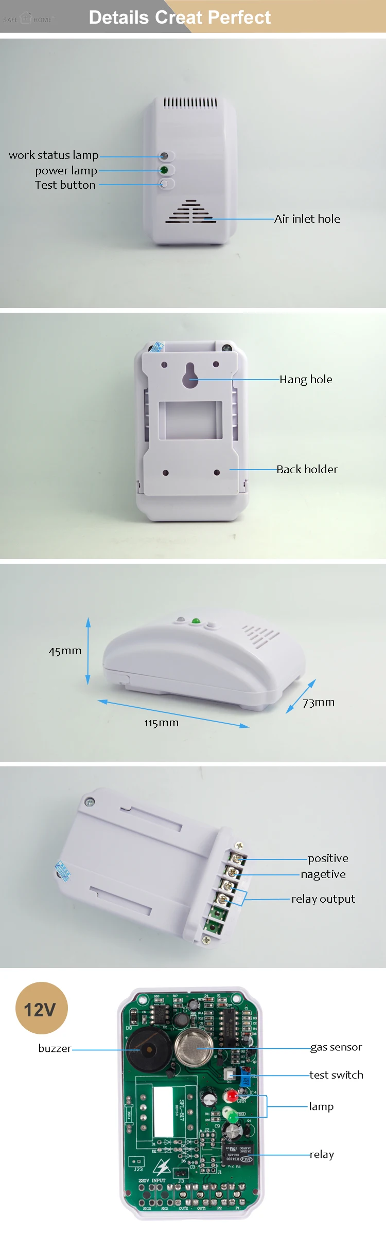 Home Lpg Gas Leakage Detection Alarm System Safe Device Buy Gas