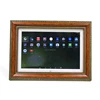 Wall Mounted Floor Stand 17 18.5 inch HD IPS screen Wood Digital photo frame wifi touch screen programable