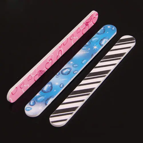 3 Pcs Lot Random Color 2015 Hot fashion New 2 Side nail buffer Acrylic bafiki polishing