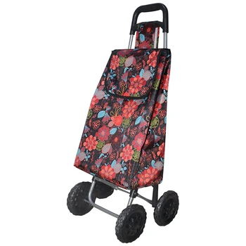 Four Wheels Push Shopping Trolley With Fabric - Buy Four Wheels ...