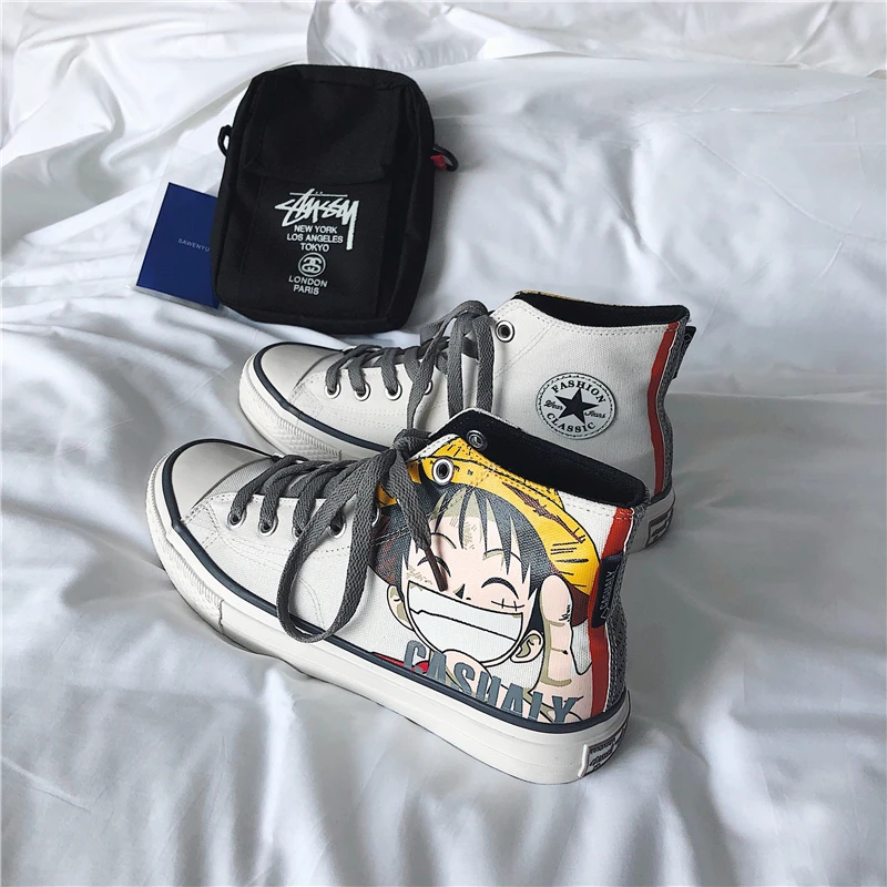 

Hot Design One Piece Cartoon Japan Men Canvas Shoes