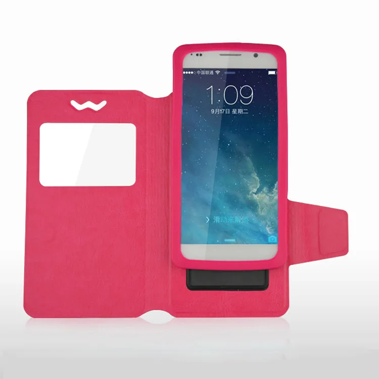 

flip stander case new slider universal silicon mobile phone case 3.5 4.0 4.3 4.7 5.0 5.5 inch, N/a