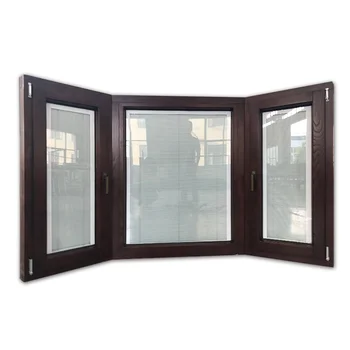 European Standard aluminum wood composite corner window tilt turn bay window