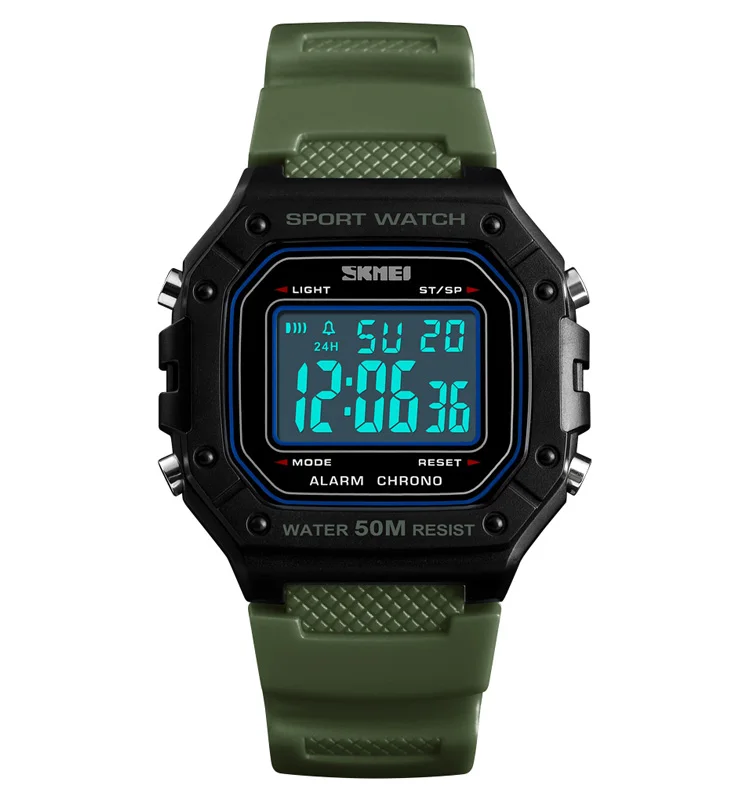 

Skmei 1496 Digital Sport Fashion Men Military Watch Sport Waterproof 5ATM Custom Logo