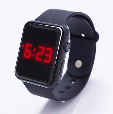 2019 cheap item promotional pvc waterproof square sports watch for promotional gift