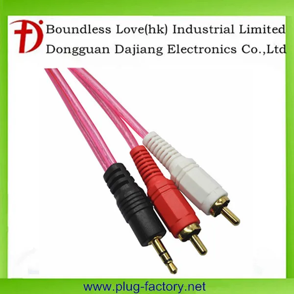 3.5mm stereo male to 2 RCA male adapter cable