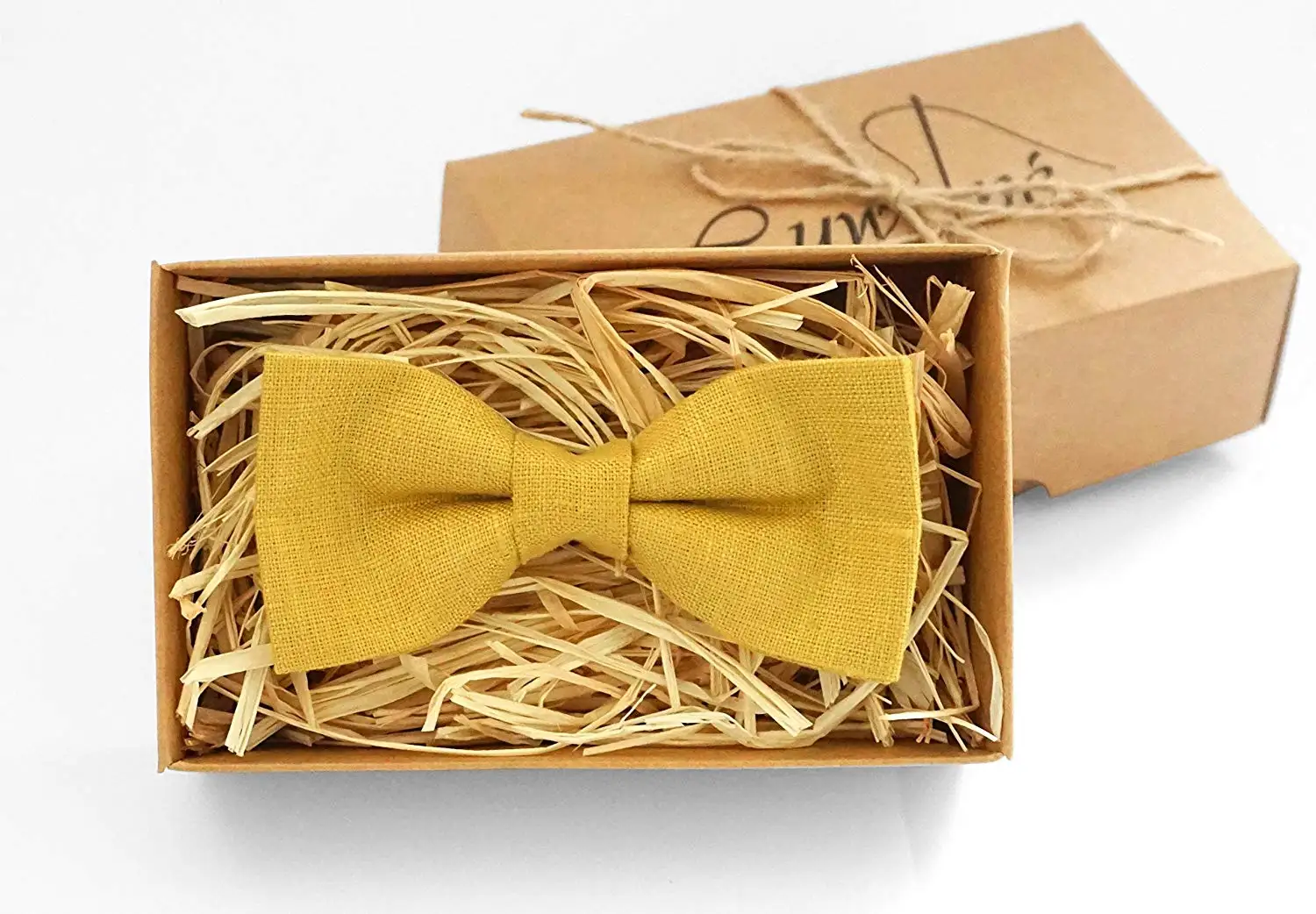 TieMart Daffodil Yellow Self-Tie Bow Tie