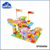 2019 Intelligent 111 PCS rolling ball block track DIY marble run game toys with randomly distribute 1 doll SF854684