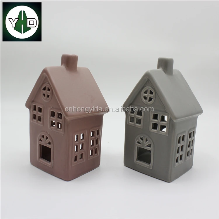 Ceramic Christmas House For Candle Holder House Decoration - Buy