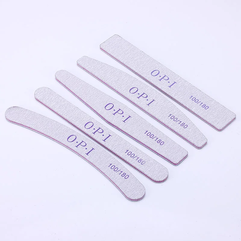 

OEM custom printed logo nail file and buffer disposable zebra nail file 100 180 grit double sided nail files