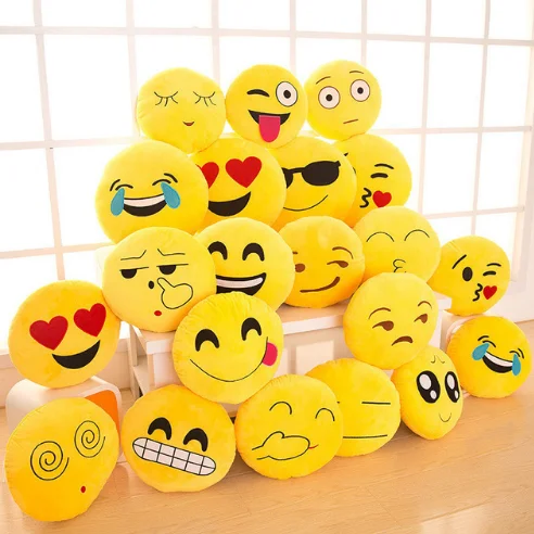 33cm Emoji Pillow Smiley Face Pillow Decorative Pillows Sofa