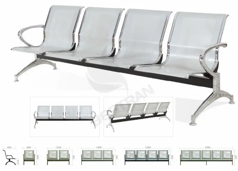 Btzc001d Hastane/banka/havaalanı Sandalyesi 4seater Klinik Bekleme
