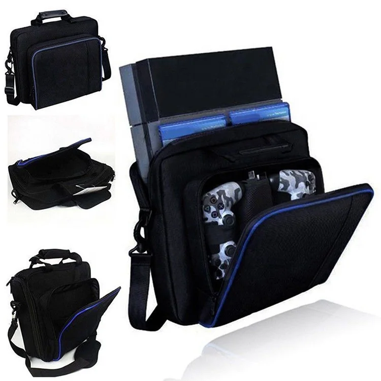 

Travel Carry Shoulder Bag Case Cover For PS4 Pro Console Controller Accessories, Black