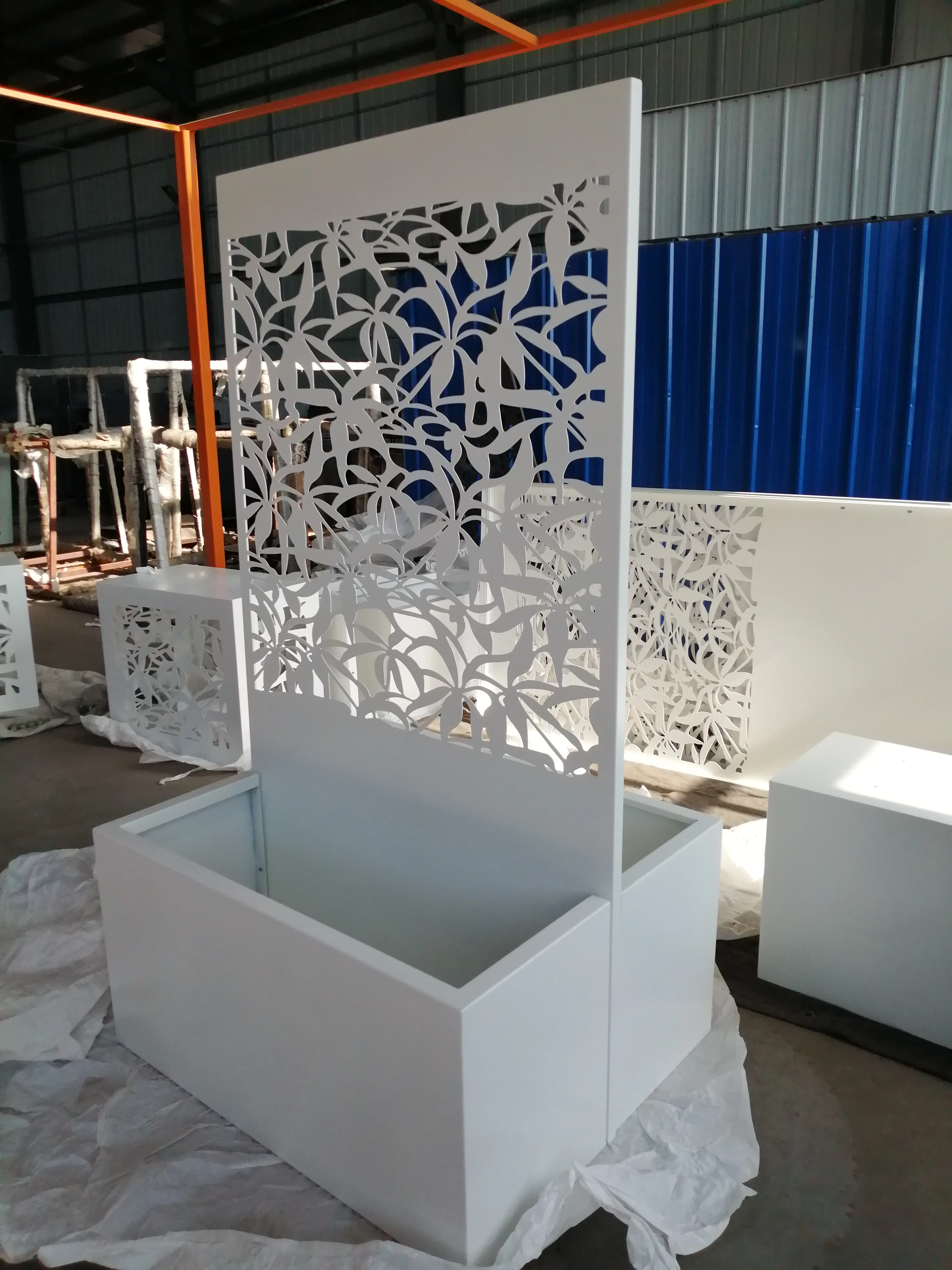 Garden Screen With Planter Boxes Buy Decorative Corten Steel Planter