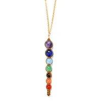 

Trade Insurance Best Quality Natural Stone 7 Chakra Yoga Necklace
