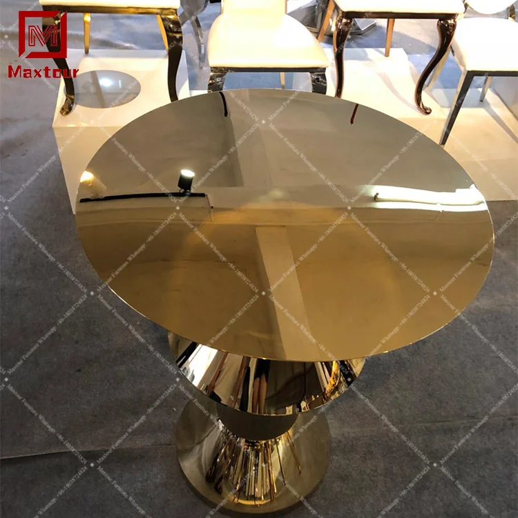 Stainless Steel Gold High Bar Table Cocktail Table Buy Bar Table