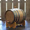 Wholesale Price Handcrafted 3-liter Black Steel Hoops Pine Barrel Wooden Wine Barrel