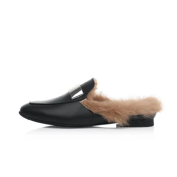 slip on mules black