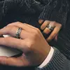 XULIN fashion titanium stainless steel couple jewelry punk chain ring