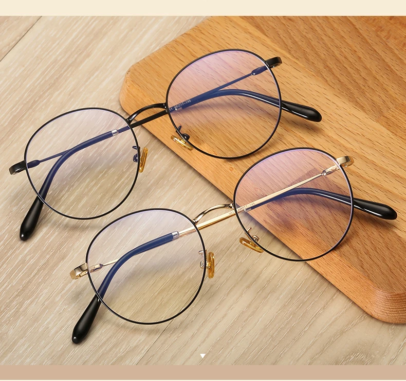 现成库存时尚不锈钢高品质女士批发男士圆形眼镜光学眼镜眼镜眼镜架