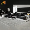 Luxury Modern Sectional 7 Seater L Shaped Sofa Used Living Room Furniture Corner Leather Sofa Set