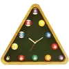 14 inch Pool Rack Quartz Clock with Solid Wood Frame