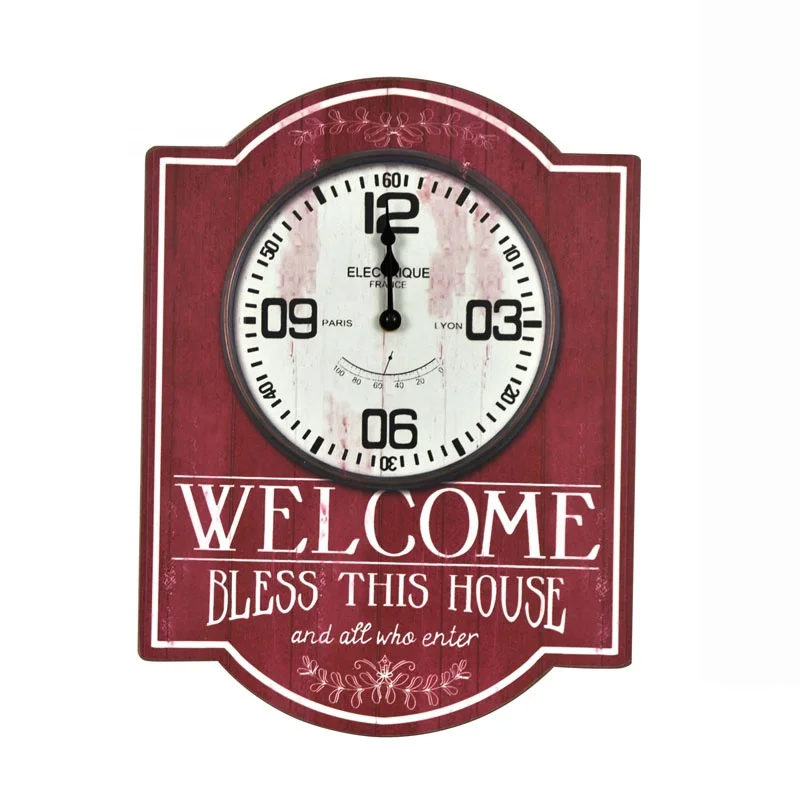 

Hot sale Wooden Crafts Wall Clock art sign for home decor