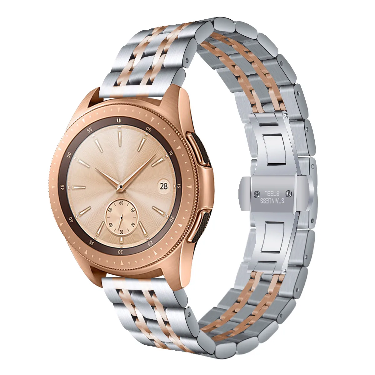 22mm 20mm 7 Link Metal Band Stainless Steel Watch Band Strap Bracelet