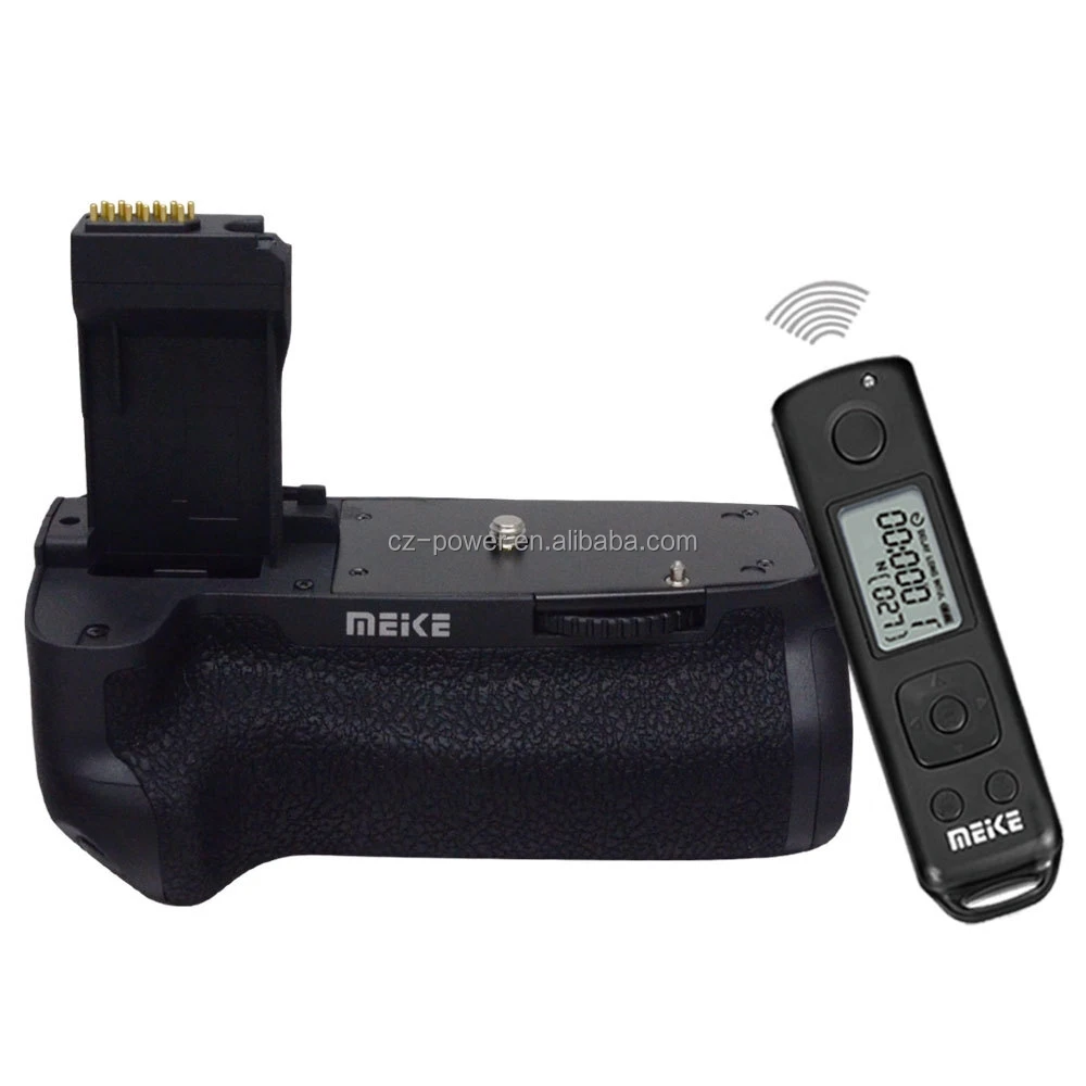 

MeiKe MK-760D Pro Vertical Battery Grip for Canon 750D/ 760D Replace as BG-E18 with 2.4G Wireless Remote Control, Black