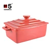 Ceramic deep custom made baking pans with lid