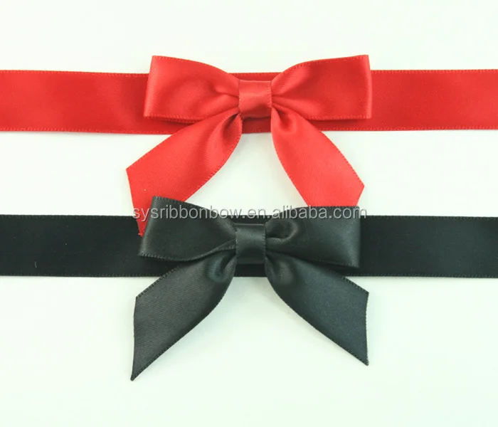 Premade Bow Black Ribbon Bow Buy Satin Ribbon Premade Bows,Black Satin Ribbon Bow,Fabric