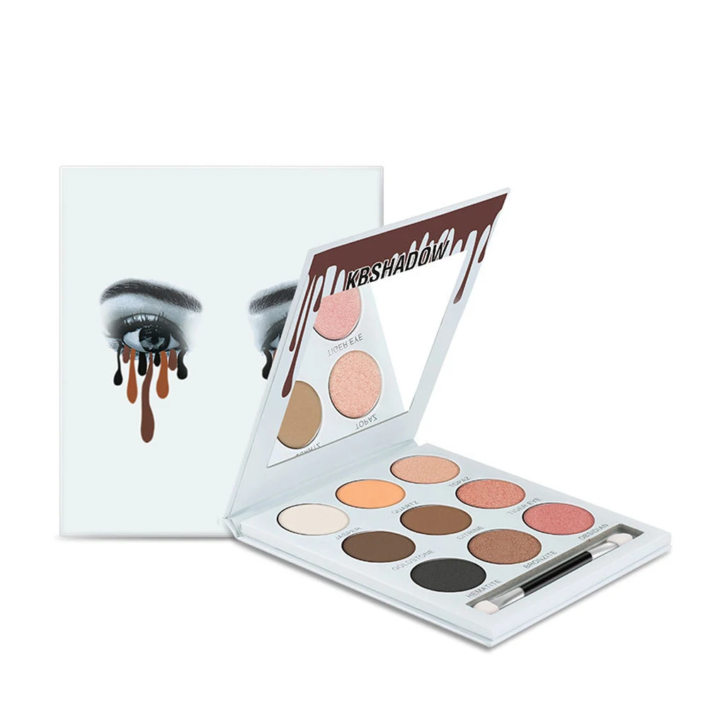 

Cosmetics OEM Custom Logo Mineral High Pigment Pearlescent 9 Colors Eyeshadow makeup palettes wholesale