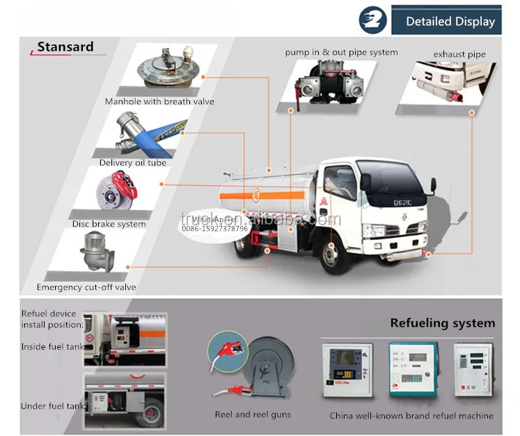 1000 Gallon Mobile Refueler Tank Truck with Fuel Dispenser