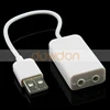 Factory Price External Usb 2.0 Virtual 7.1 Channel Sound Card with Cable