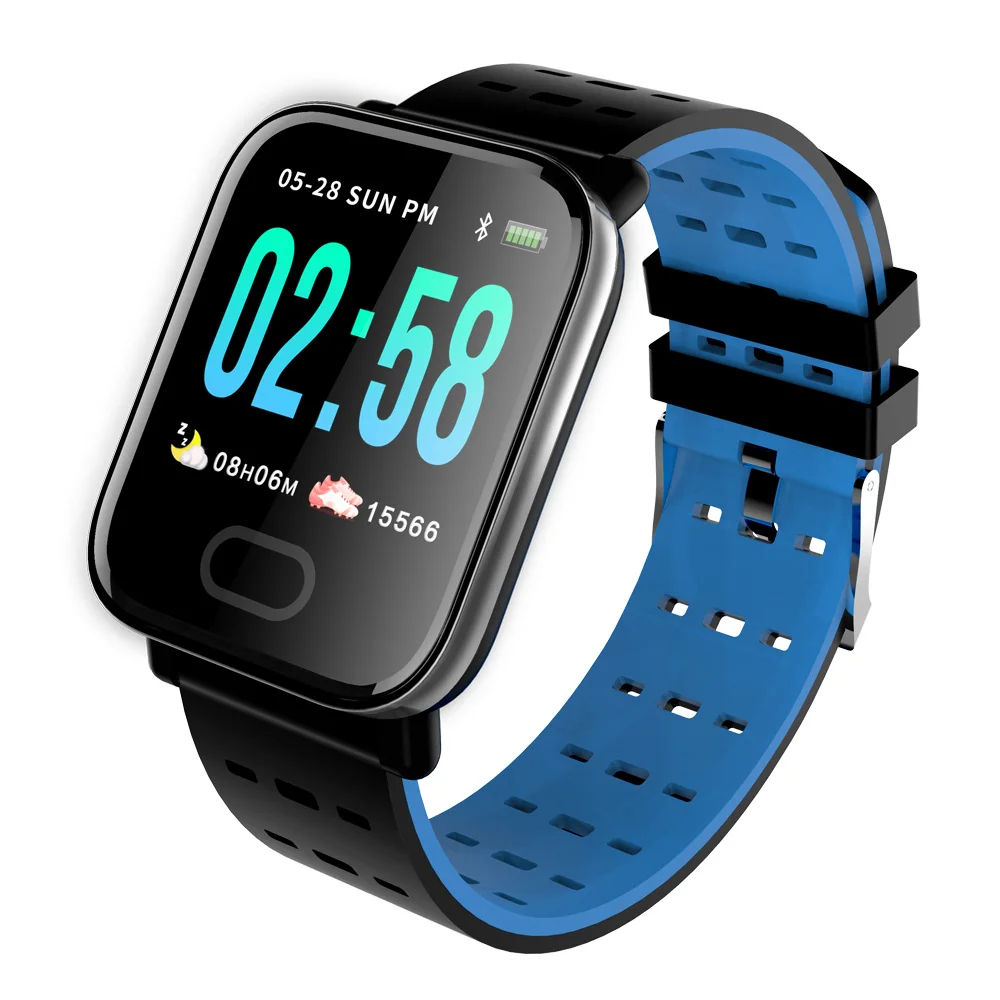 

A6 heart rate blood pressure monitor sports m20 smart watch bracelet