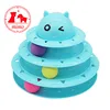 Tower of Tracks Ball and Track Interactive Toy for Cats Fun Cat Game Intelligence Triple Play Disc Cat For Toy Balls