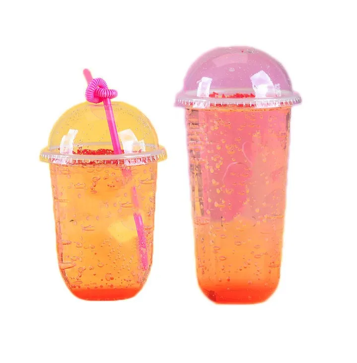 Boba Milk Juice Smoothie Bubble Tea Cup Transparent Pet Pp U Shape